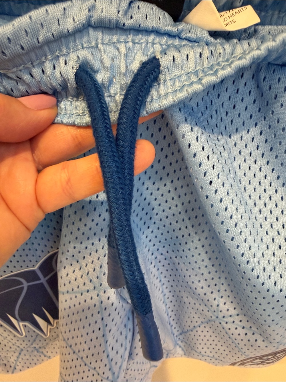 Light Blue Boys' Athletic Mesh Shorts - Picture 3 of 9